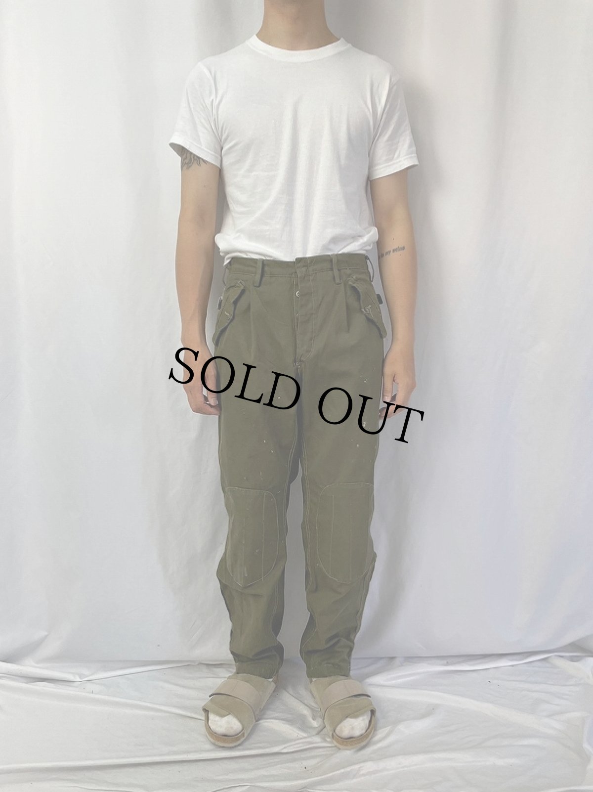 画像2: 70〜80's イタリア軍 パラシュートパンツ W33 (2)