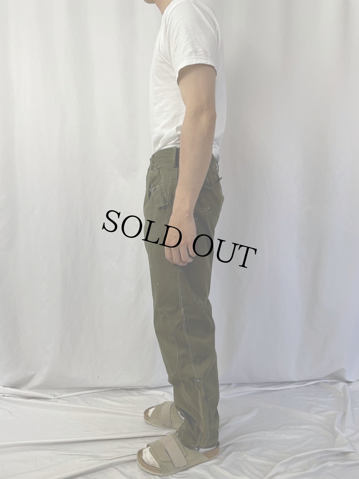 画像3: 70〜80's イタリア軍 パラシュートパンツ W33 (3)