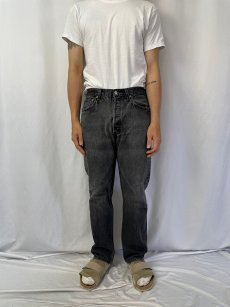 画像2: 2000's Levi's 501 USA製 "サルファブラック" ブラックデニムパンツ W31 (2)