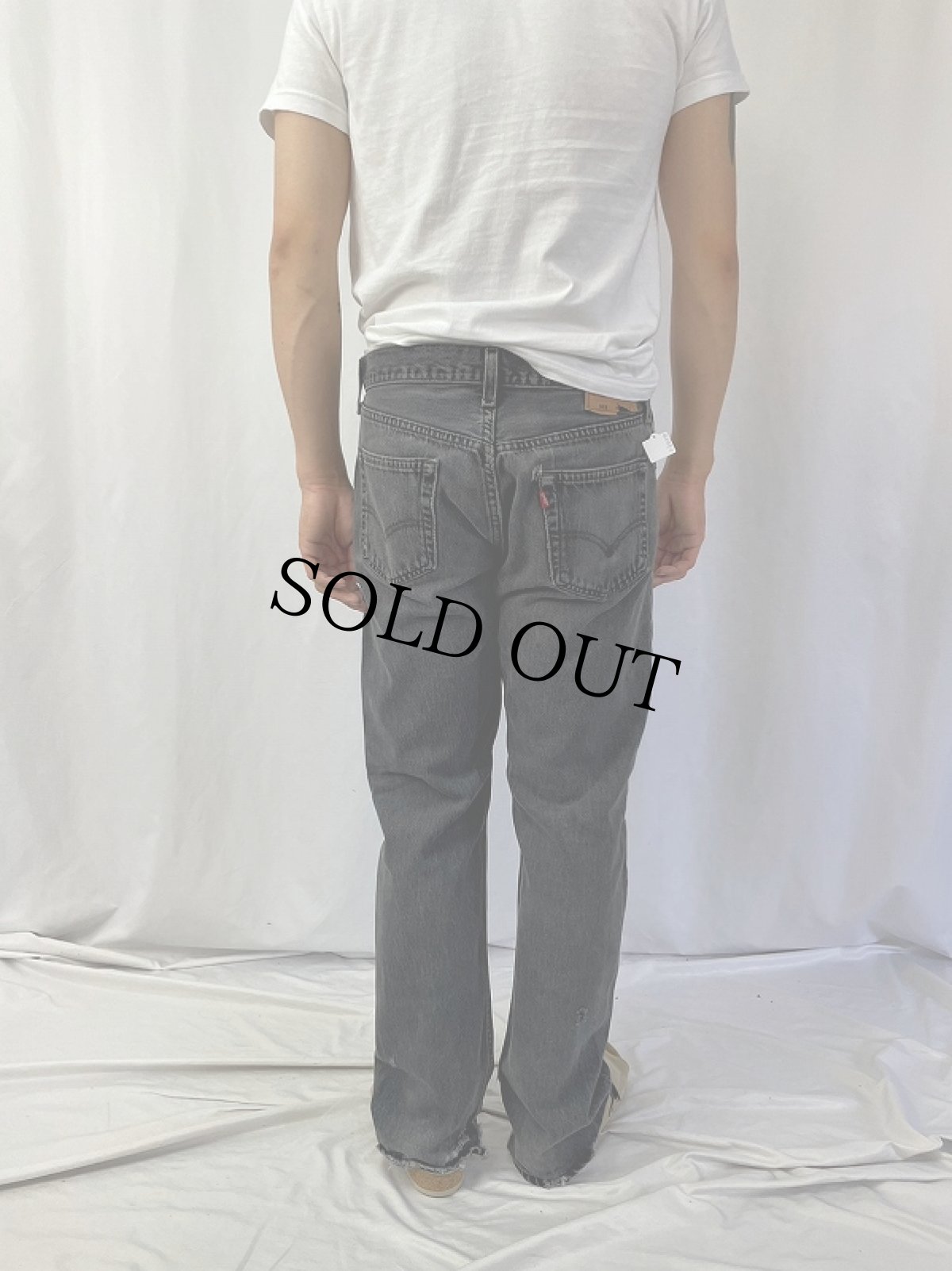 画像4: 90's Levi's 501 USA製 "サルファブラック" ブラックデニムパンツ W33 (4)