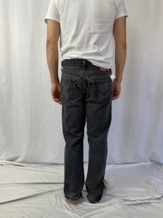 画像4: 90's Levi's 501 USA製 "サルファブラック" ブラックデニムパンツ W33 (4)