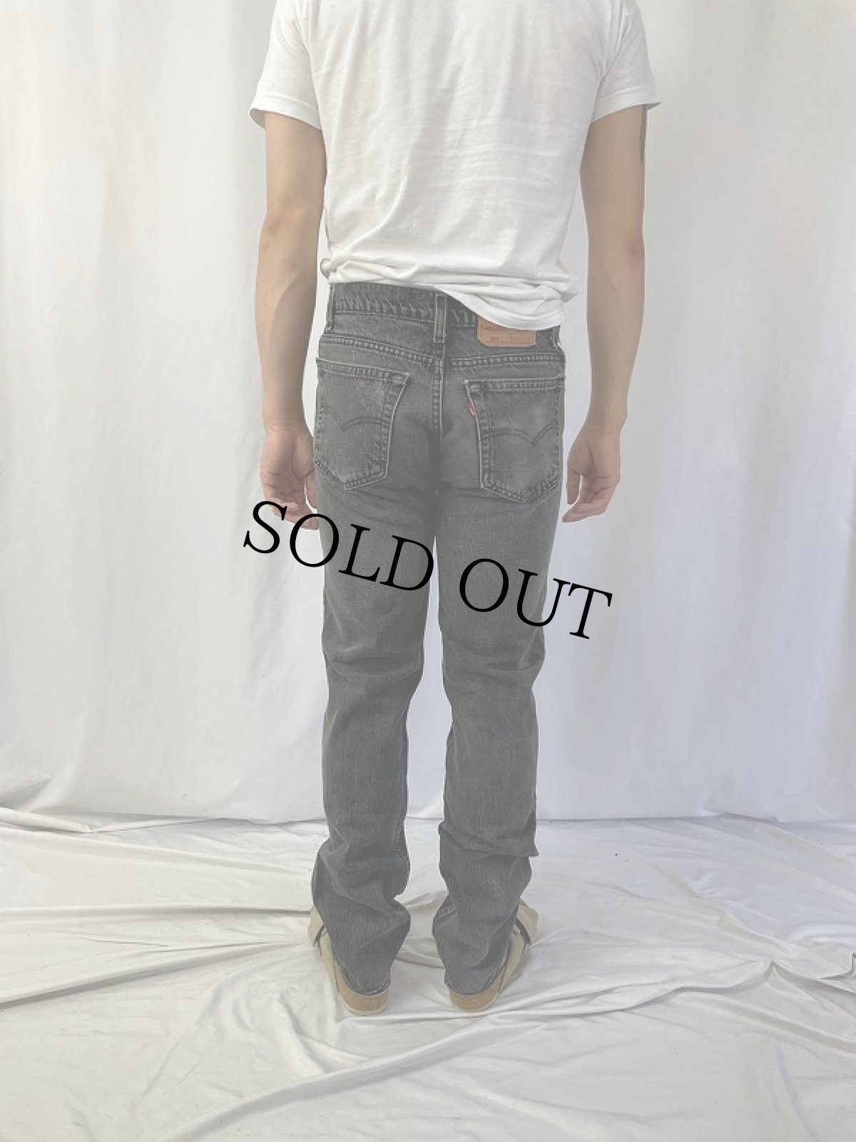 画像4: 90's Levi's 505 USA製 "サルファブラック" ブラックデニムパンツ W31 (4)