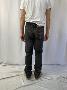 画像4: 90's Levi's 505 USA製 "サルファブラック" ブラックデニムパンツ W31 (4)