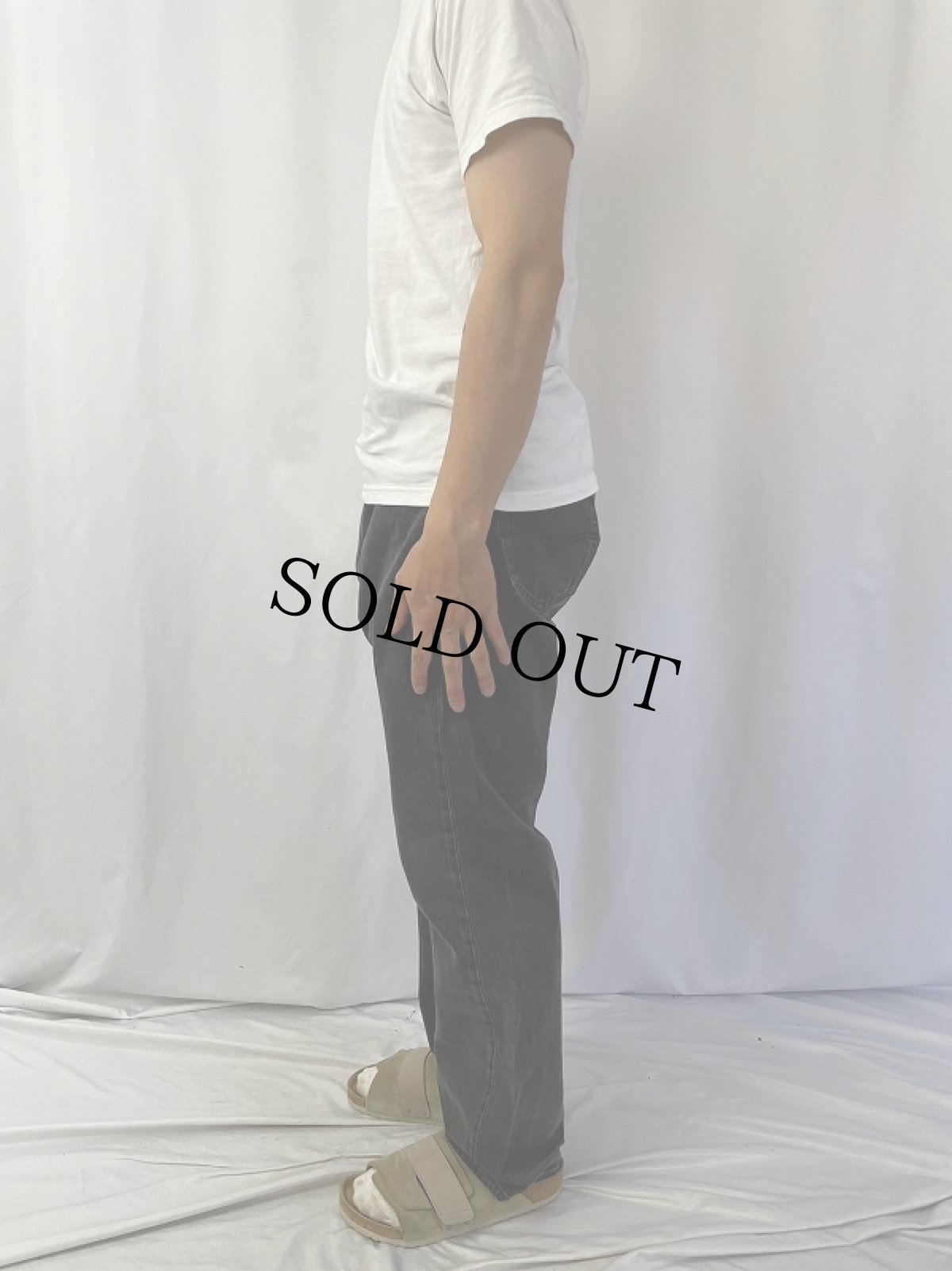 画像3: 90's Levi's 501 USA製 "サルファブラック" ブラックデニムパンツ W35 (3)