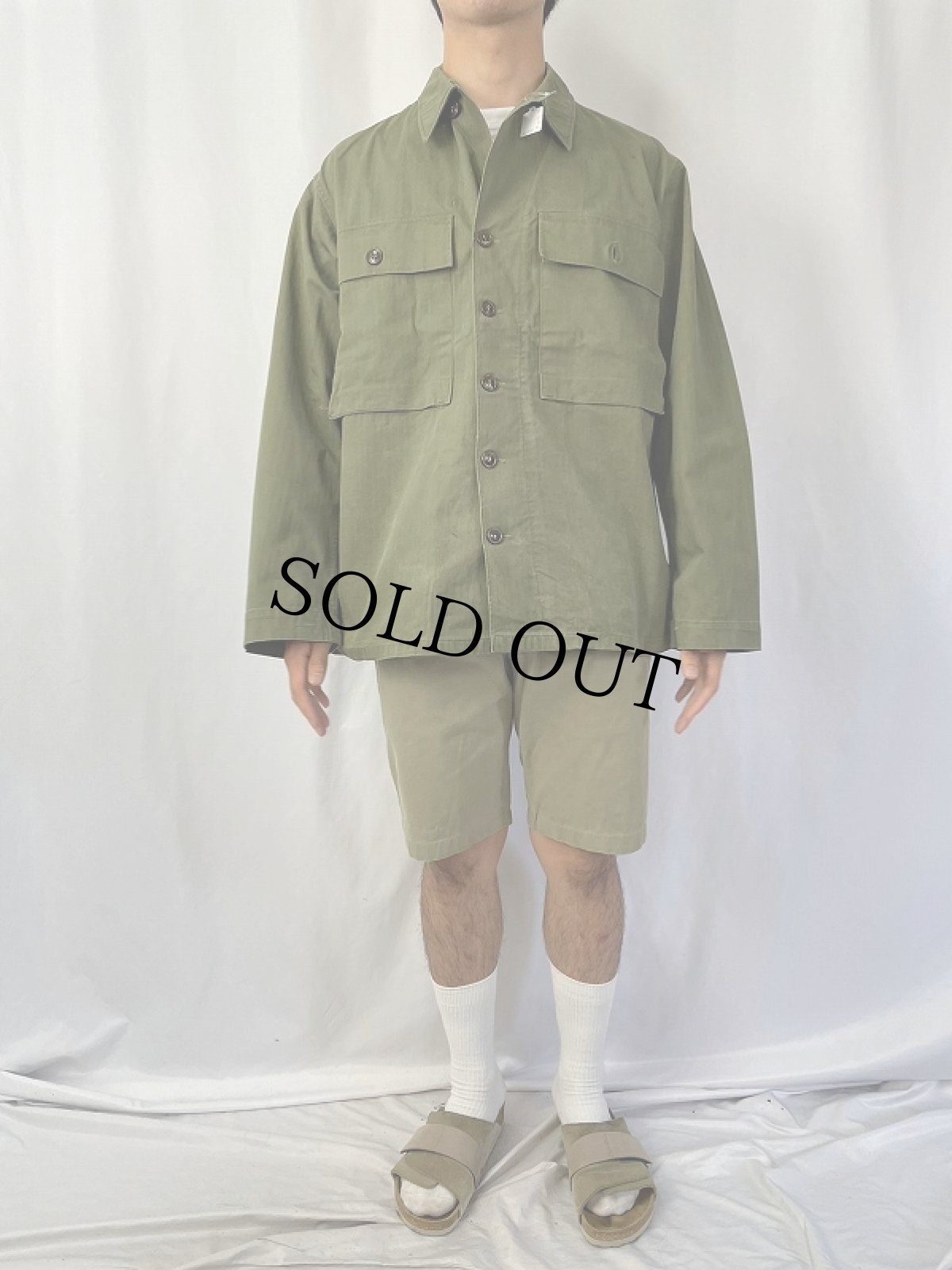 画像2: 40's U.S.ARMY M-43 HBTジャケット 38R (2)