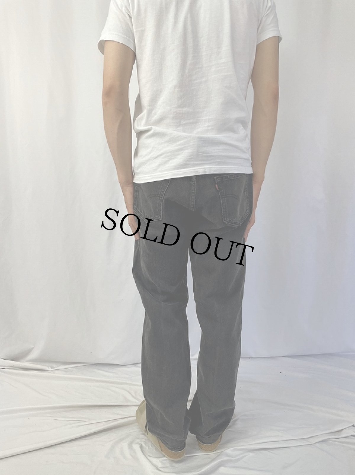 画像4: 90's Levi's 501 USA製 "サルファブラック" ブラックデニムパンツ W35 (4)