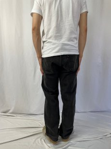 画像4: 90's Levi's 501 USA製 "サルファブラック" ブラックデニムパンツ W35 (4)