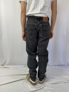 画像4: 90's Levi's 560 USA製 "サルファブラック" ブラックデニムパンツ W32 (4)