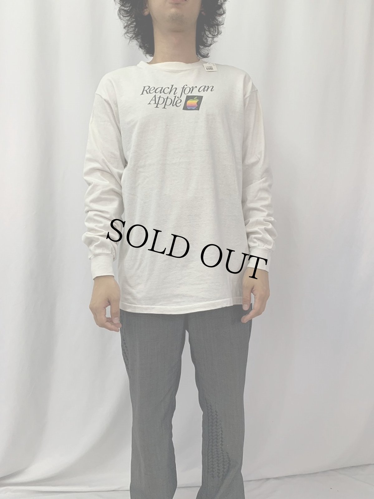 画像2: 90's Apple "Reach for an Apple" レインボーロゴロンT (2)