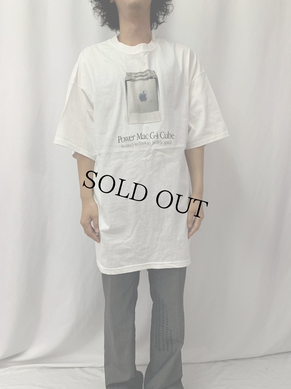 画像2: 00's Apple Power Mac G4 Cube "Think different." プリントTシャツ XXL (2)