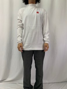 画像3: 【SALE】 Apple USA製 ロゴプリント モックネックロンT L (3)