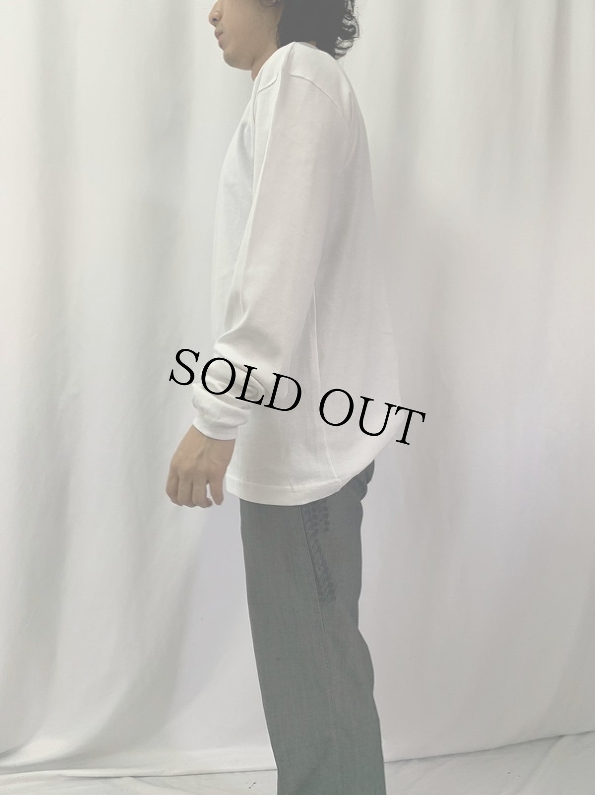 画像4: 【SALE】 Apple USA製 ロゴプリント モックネックロンT L (4)