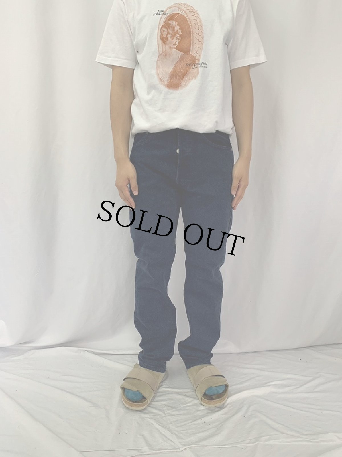 画像2: 90's Levi's 501-0662 USA製 カラーデニムパンツ 後染め NAVY W31 (2)