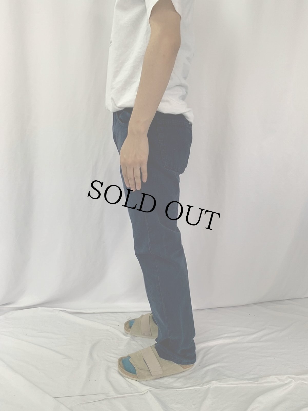 画像3: 90's Levi's 501-0662 USA製 カラーデニムパンツ 後染め NAVY W31 (3)