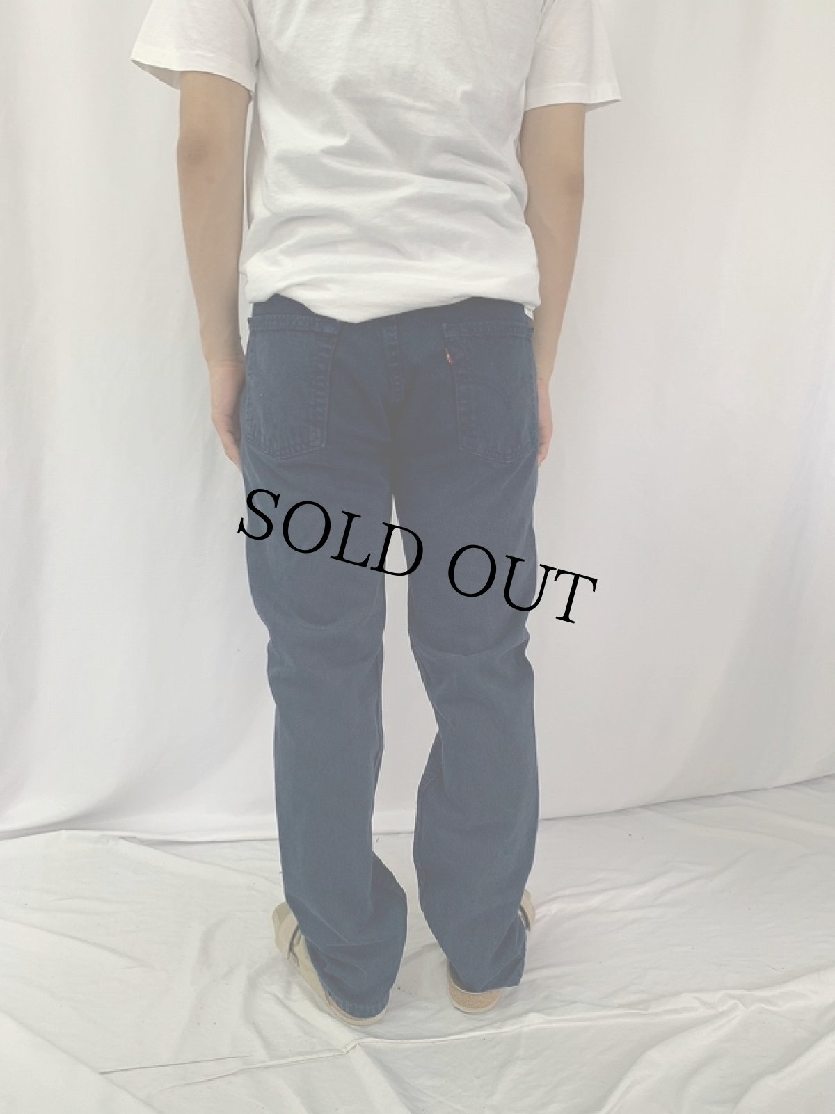 画像4: 90's Levi's 501-0662 USA製 カラーデニムパンツ 後染め NAVY W31 (4)