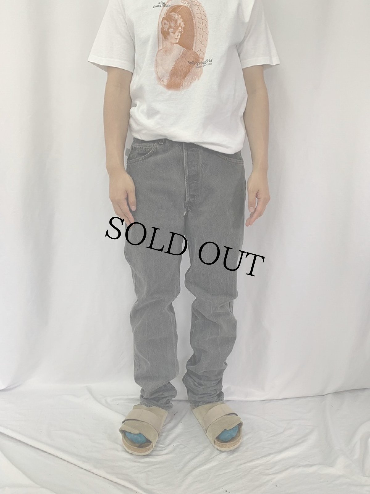 画像2: 90's Levi's 501 USA製 ブラックデニムパンツ W33 (2)