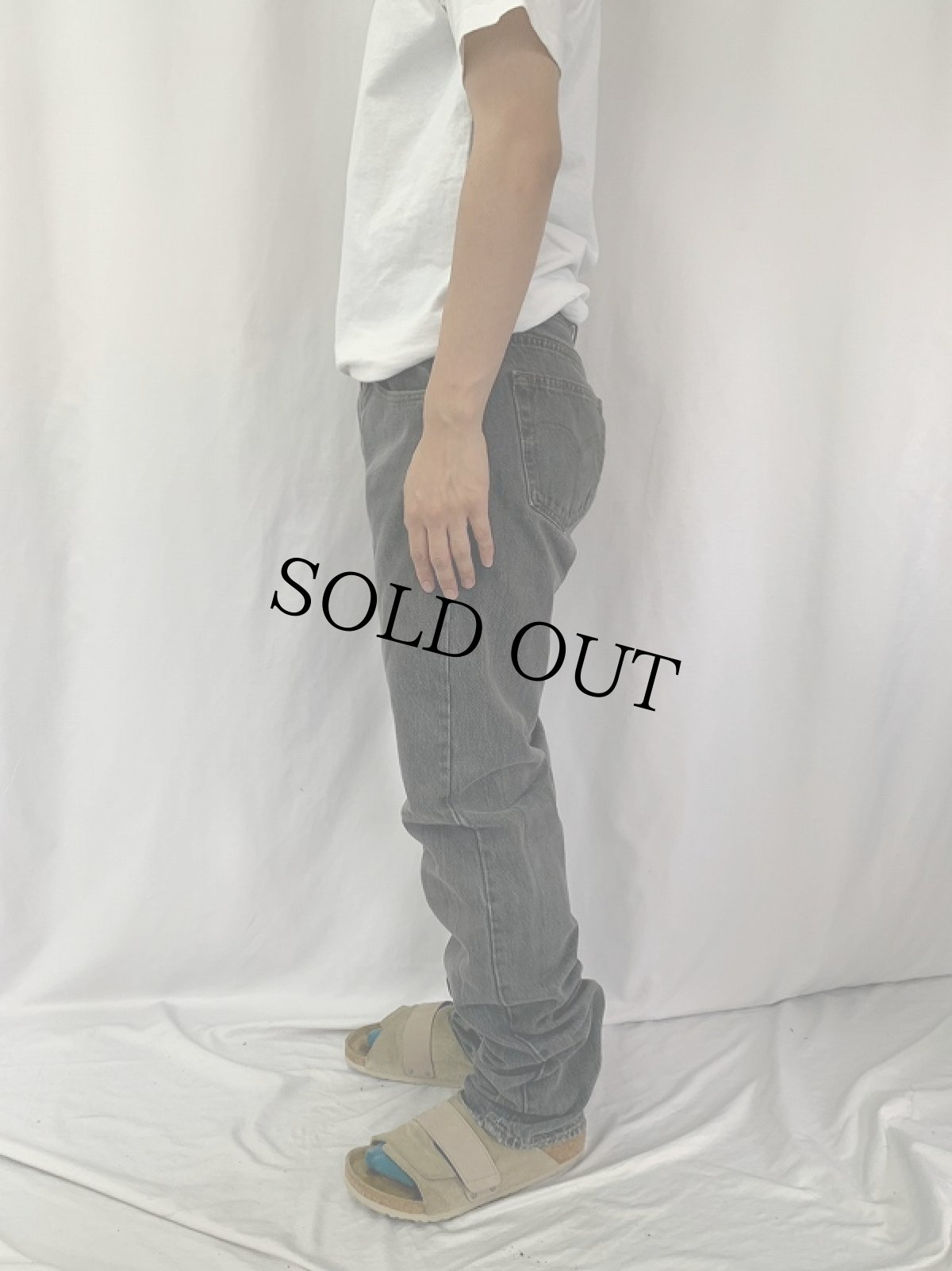 画像3: 90's Levi's 501 USA製 ブラックデニムパンツ W33 (3)