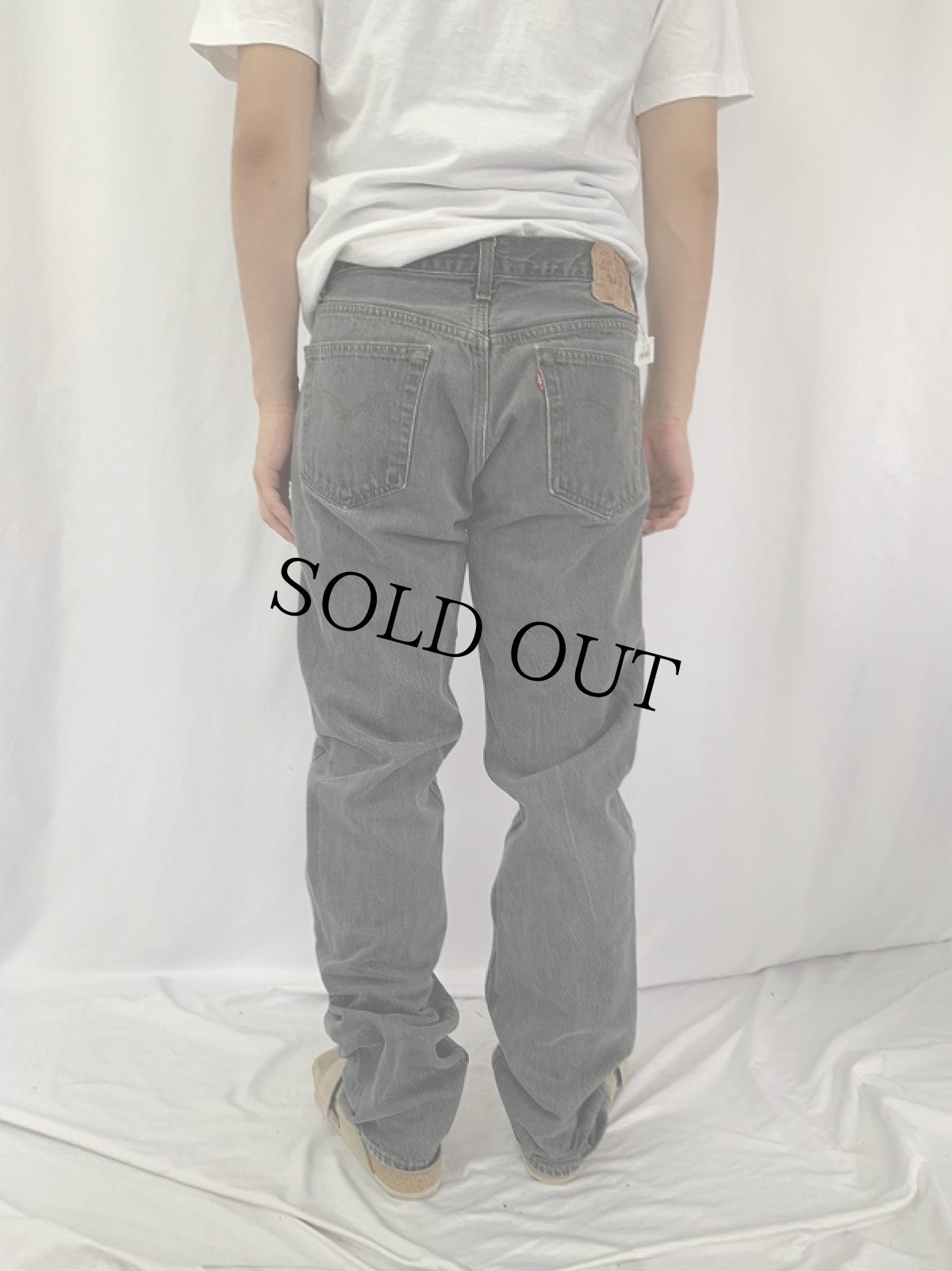 画像4: 90's Levi's 501 USA製 ブラックデニムパンツ W33 (4)