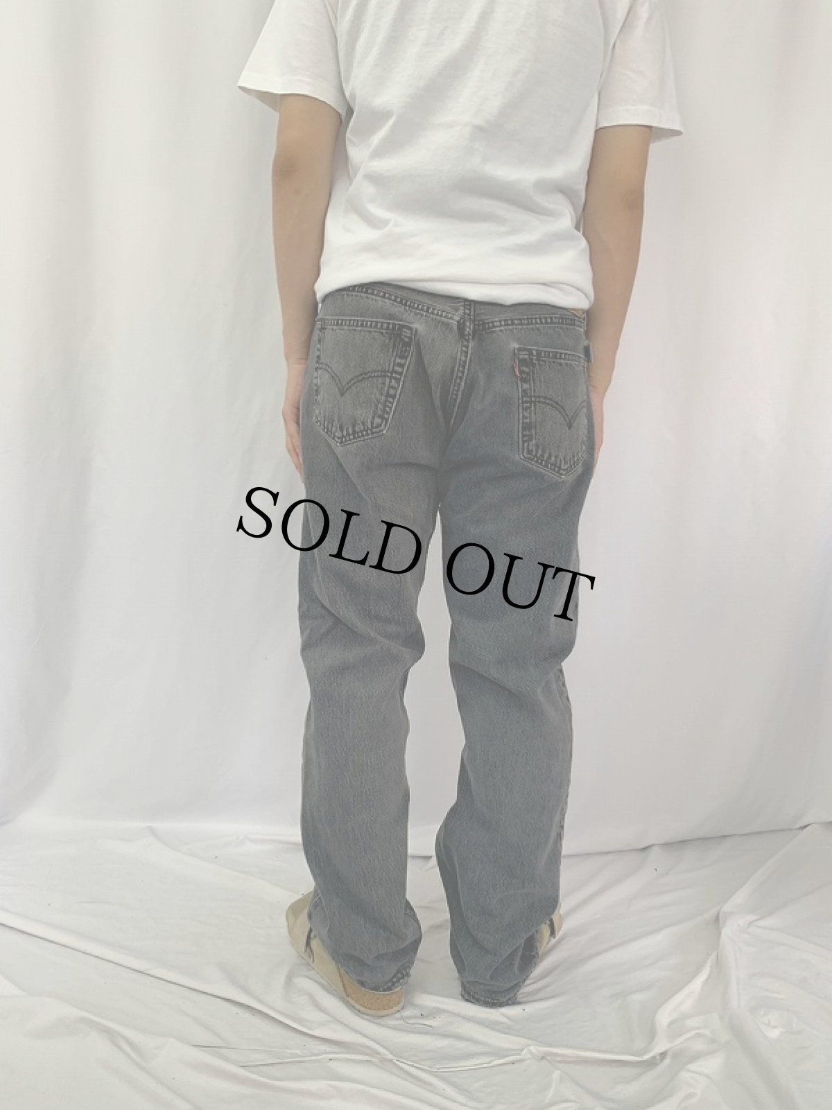 画像4: 90's Levi's 501 USA製 "サルファブラック" ブラックデニムパンツ W34 (4)