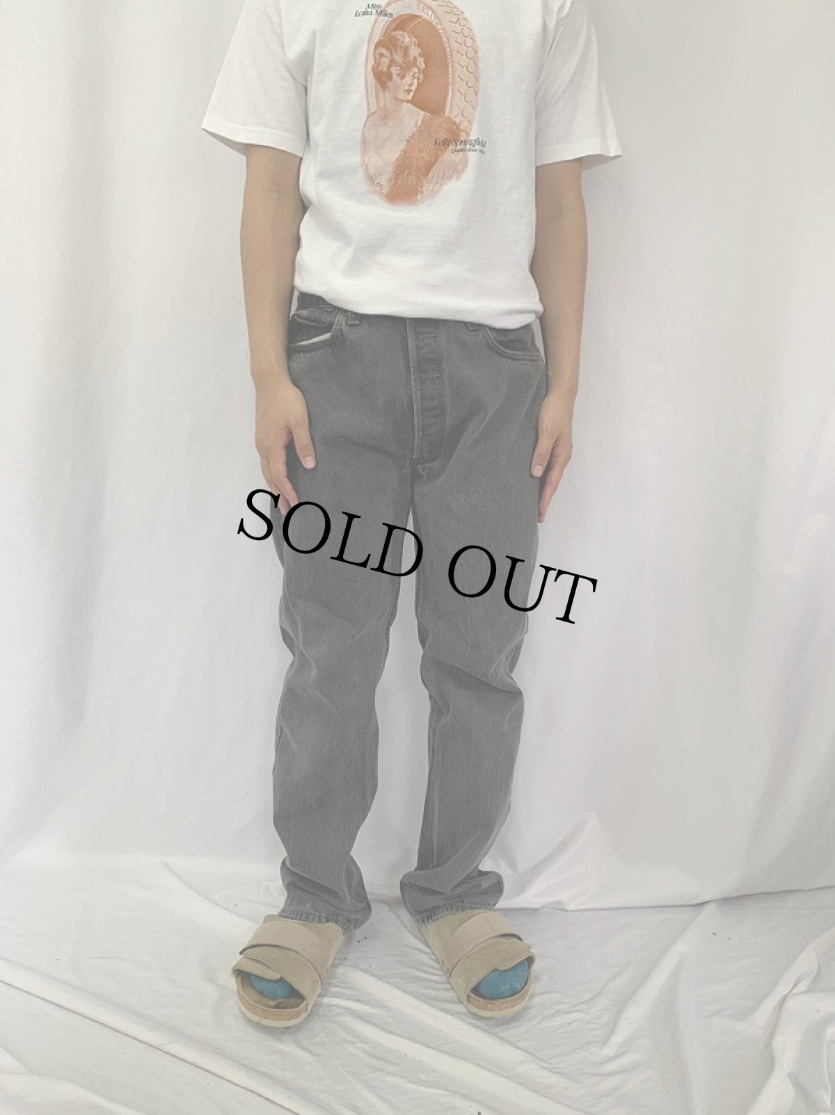 画像2: 90's Levi's 501 USA製 ブラックデニムパンツ W33 (2)