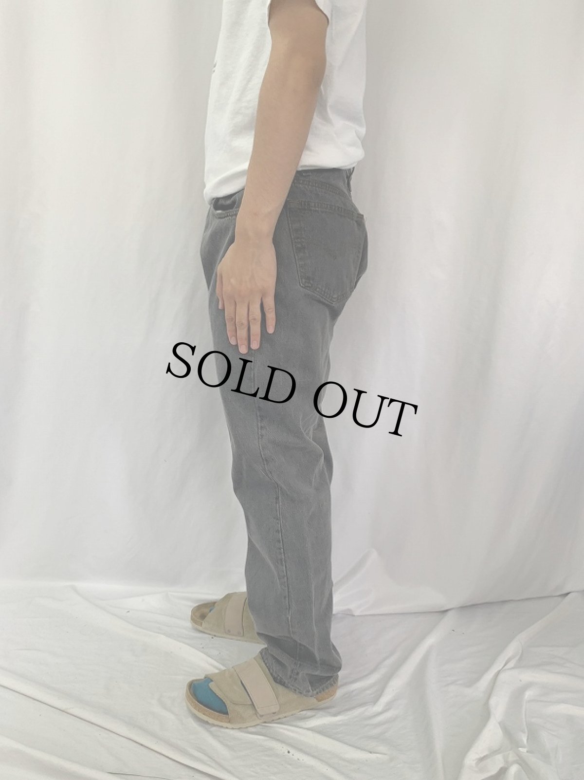 画像3: 90's Levi's 501 USA製 ブラックデニムパンツ W33 (3)