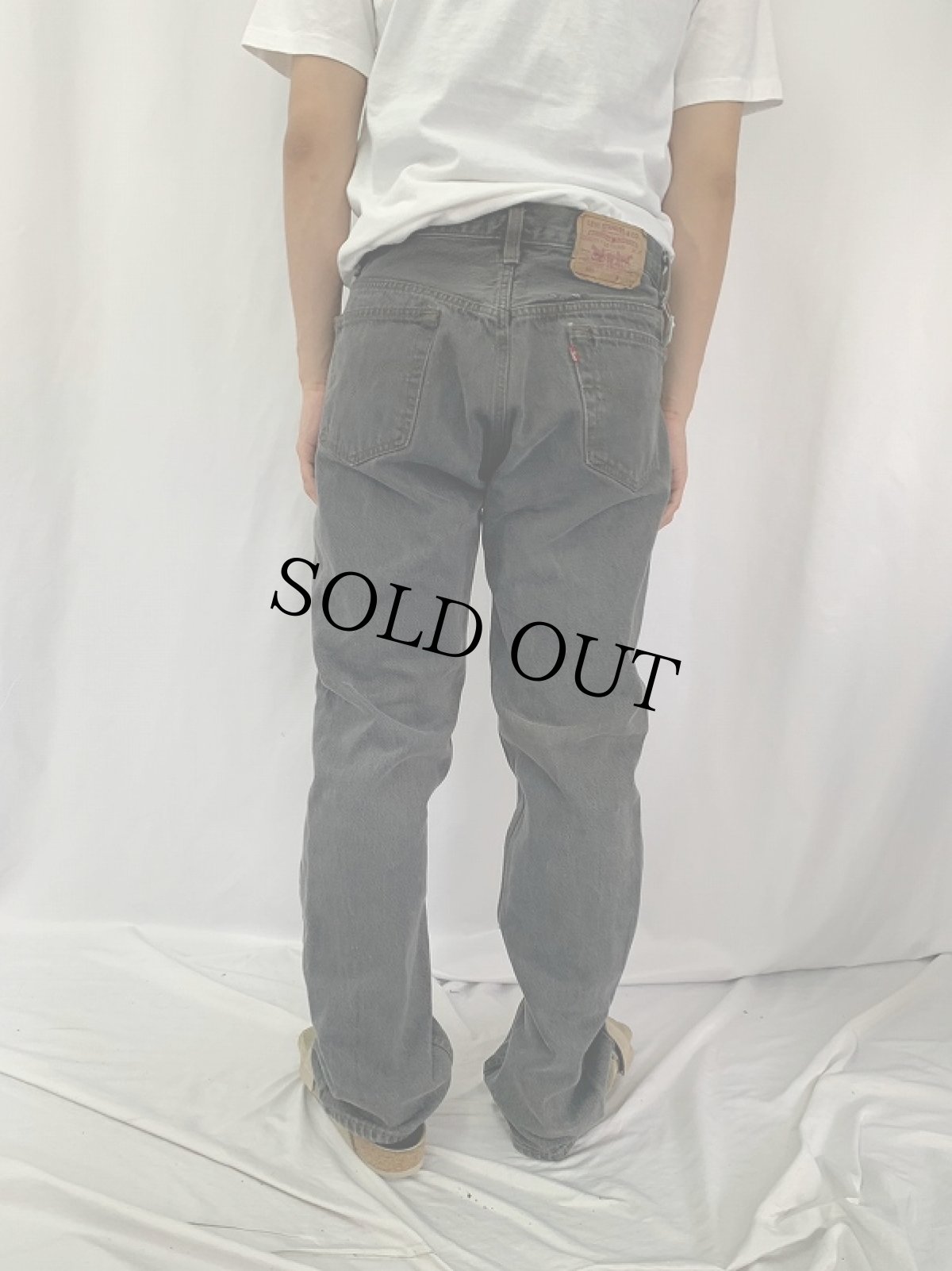 画像4: 90's Levi's 501 USA製 ブラックデニムパンツ W33 (4)