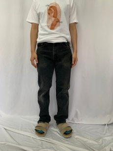 画像2: 90's Levi's 505 USA製 "サルファブラック" デニムパンツ W28 (2)