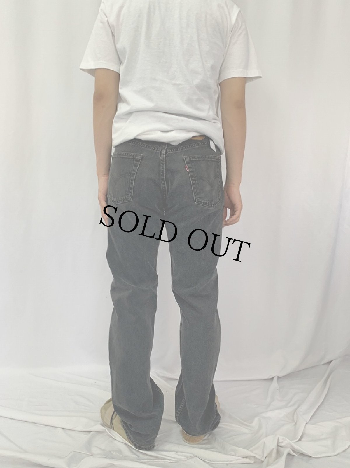 画像4: 90's Levi's 505 USA製 "サルファブラック" デニムパンツ W28 (4)