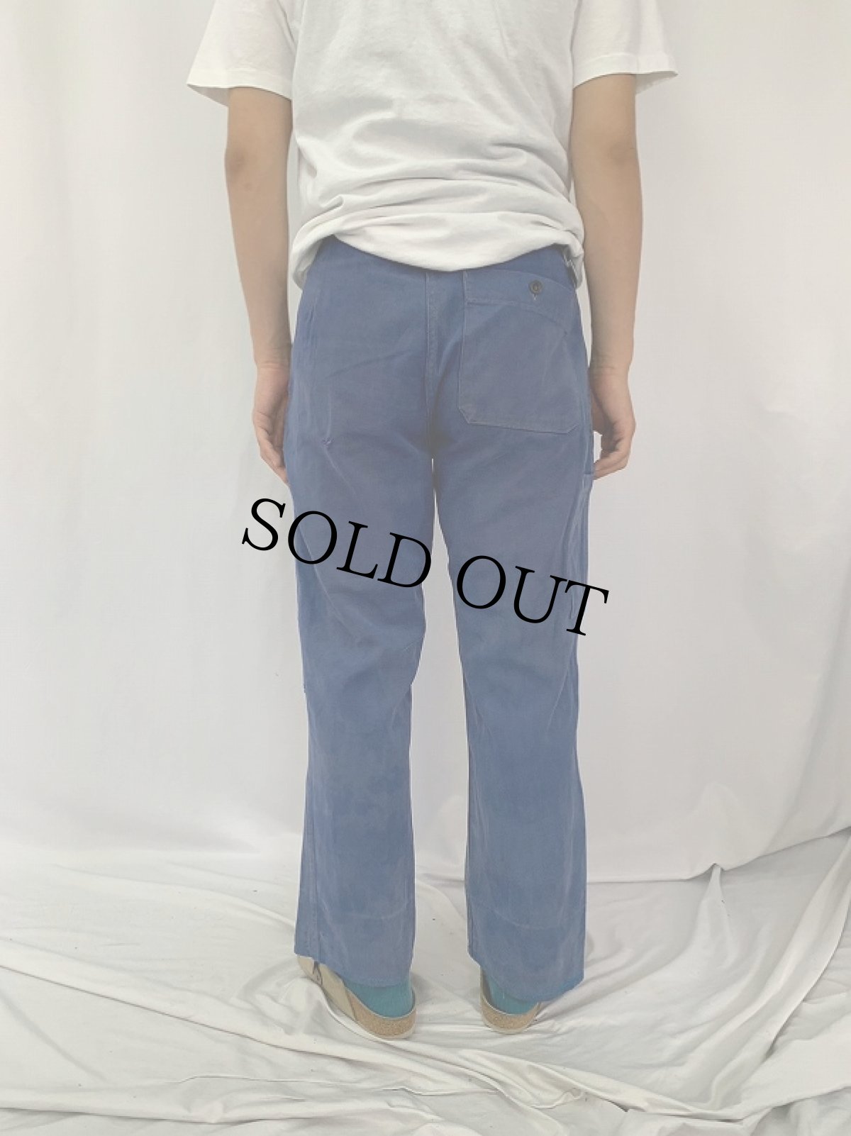 画像4: 60's EURO LE FORT-BEAU コットンワークパンツ W28 (4)