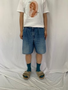 画像2: 90's POLO Ralph Lauren USA製 2タックデニムショーツ W33 (2)