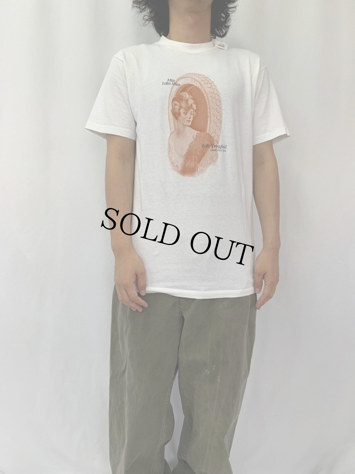 画像2: 90's Kelly-Springfield USA製 "Miss Lotta Miles" 企業広告プリントTシャツ M (2)