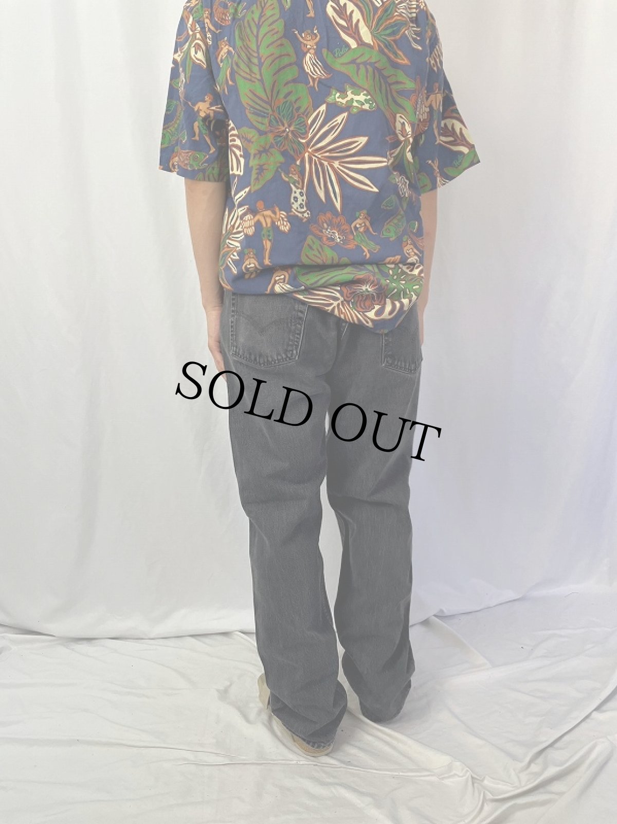 画像4: 90's Levi's 501 USA製 "サルファブラック" ブラックデニムパンツ W35 (4)