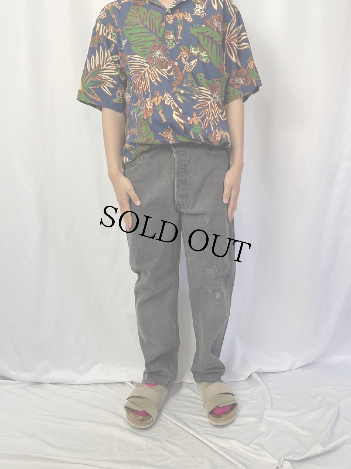 画像2: 90's Levi's 501 USA製 ブラックデニムパンツ W35 (2)