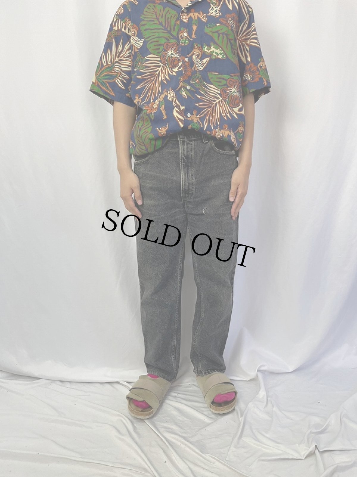 画像2: 90's Levi's 505 USA製 ブラックデニムパンツ W38 (2)