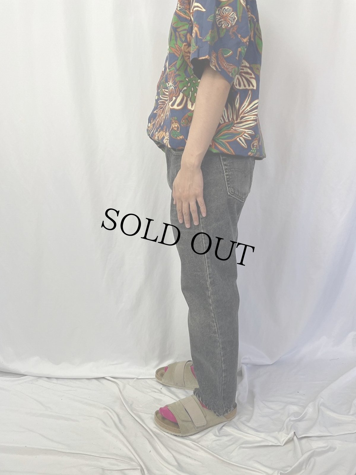 画像3: 90's Levi's 505 USA製 ブラックデニムパンツ W38 (3)