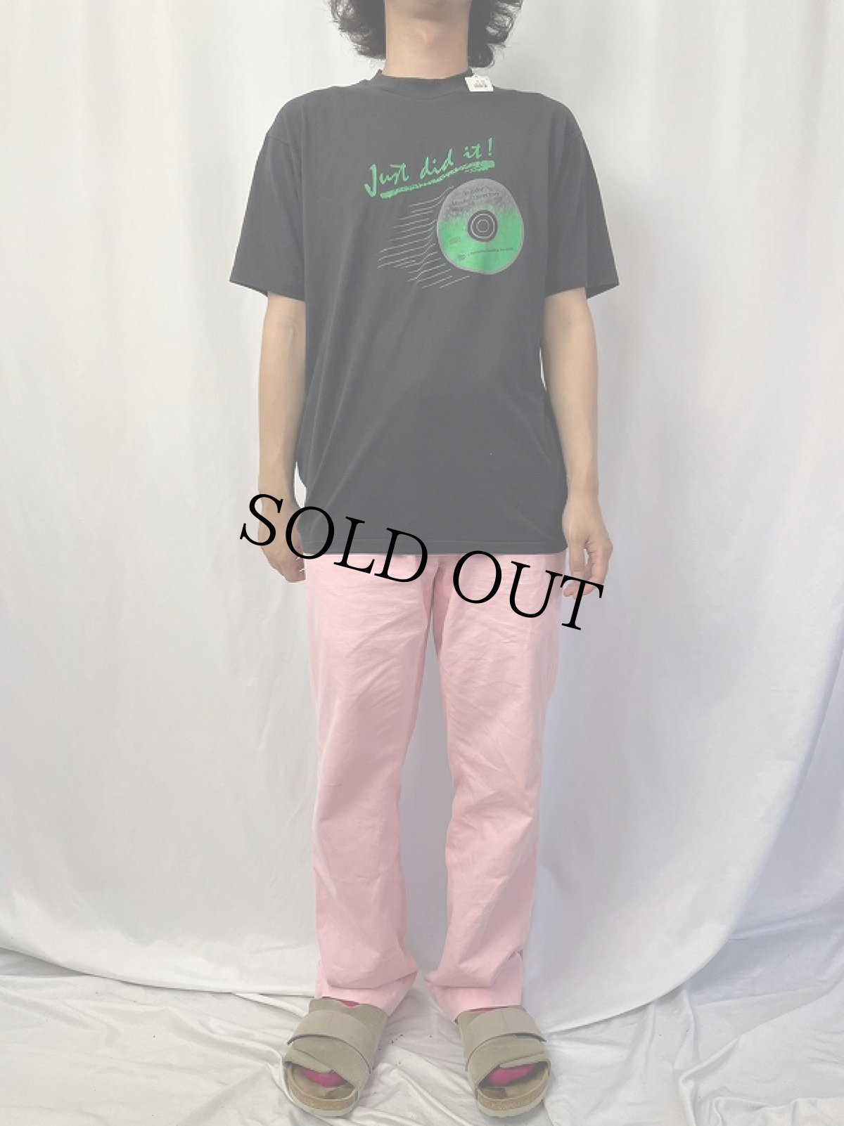 画像2: 90's USA製 "Just did it!" プリントTシャツ L (2)