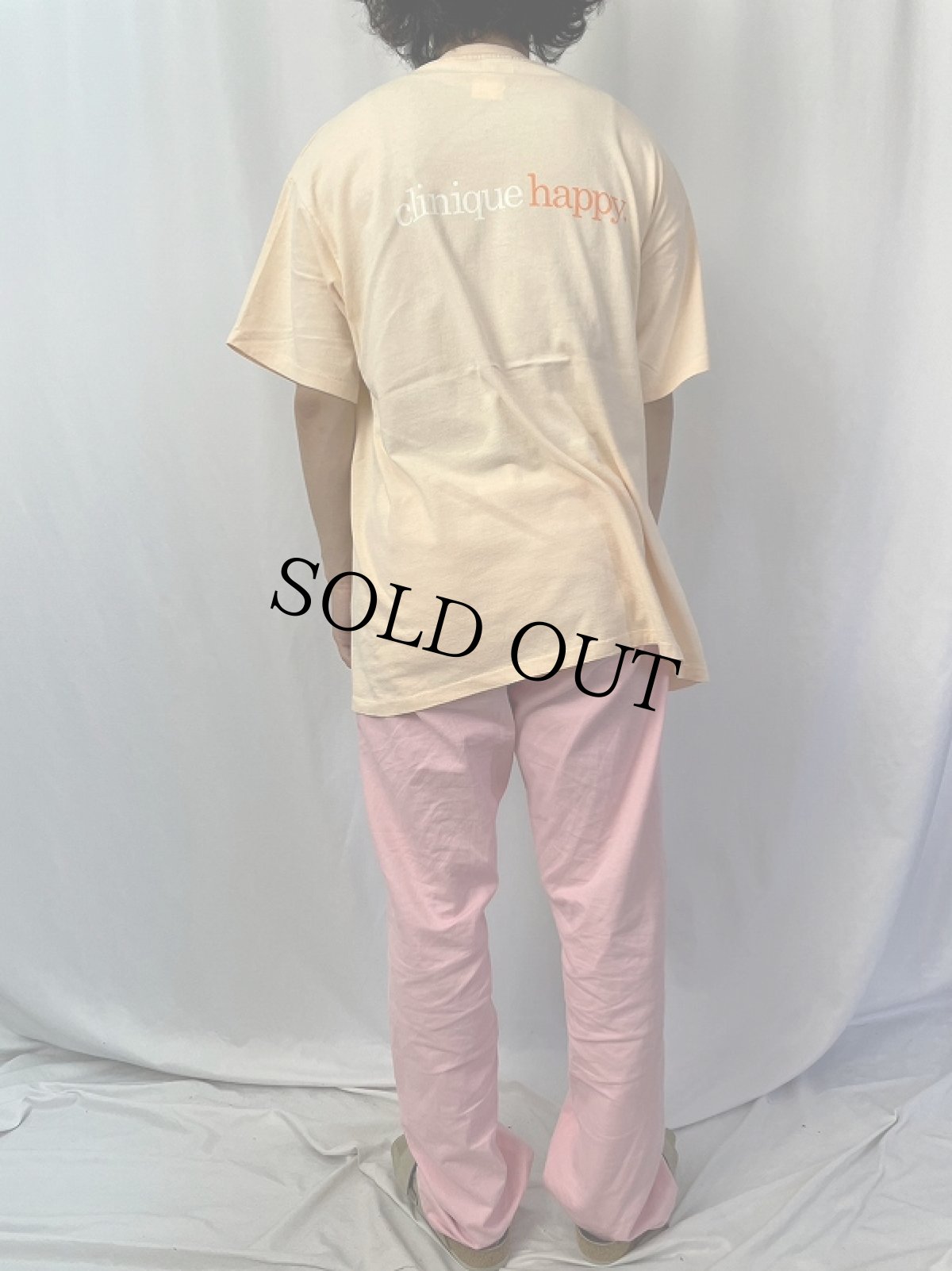 画像4: 90's CLINIQUE USA製 "clinique happy" スキンケアメーカー プリントTシャツ XL (4)