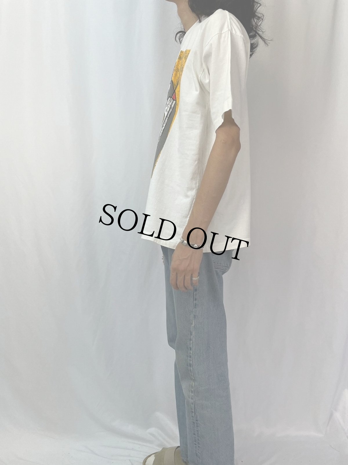 画像3: 80's Pablo Picasso "窓辺に座る女" アートプリントTシャツ XL (3)