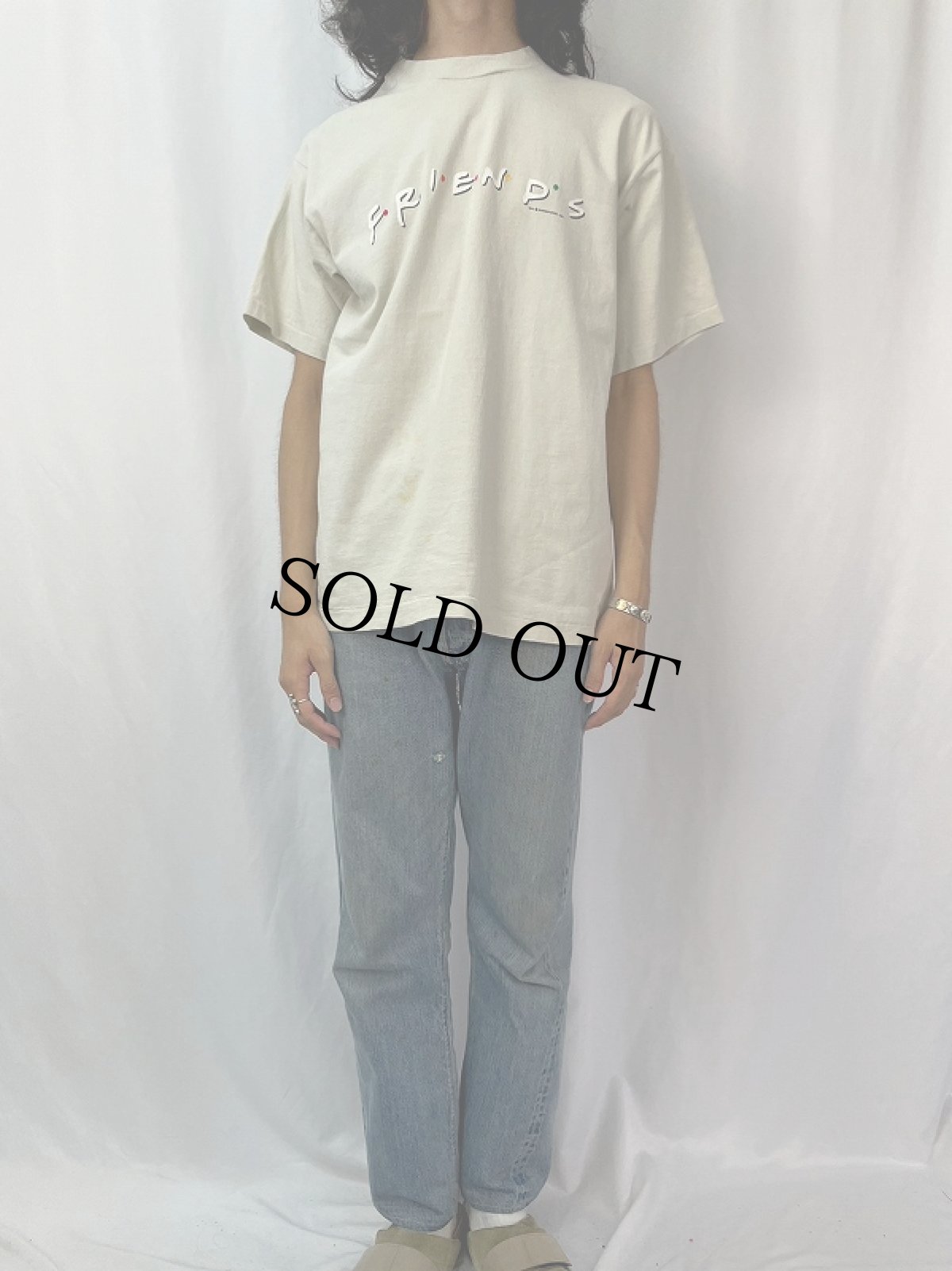 画像2: 90's F・R・I・E・N・D・S USA製 ロゴ刺繍 テレビドラマプリントTシャツ L (2)