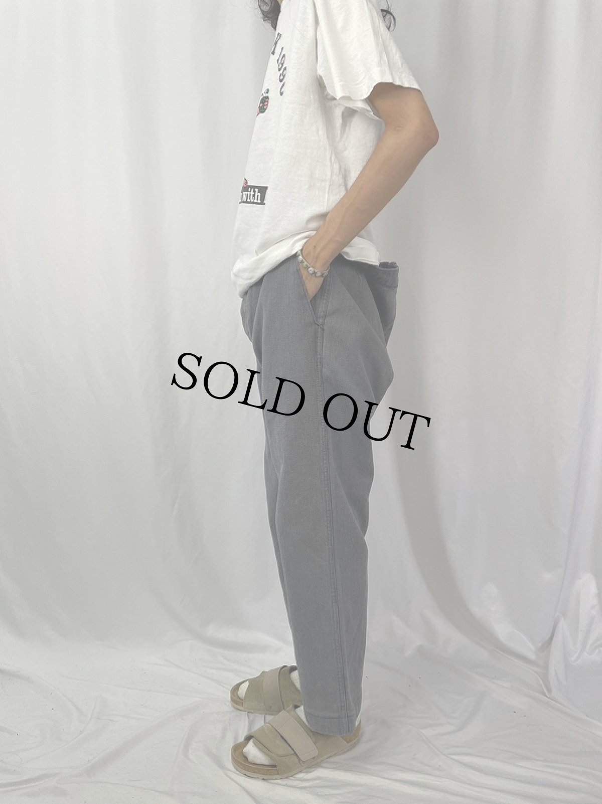 画像3: 40's "ソルト&ペッパー" コットン クティワークパンツ W40 (3)