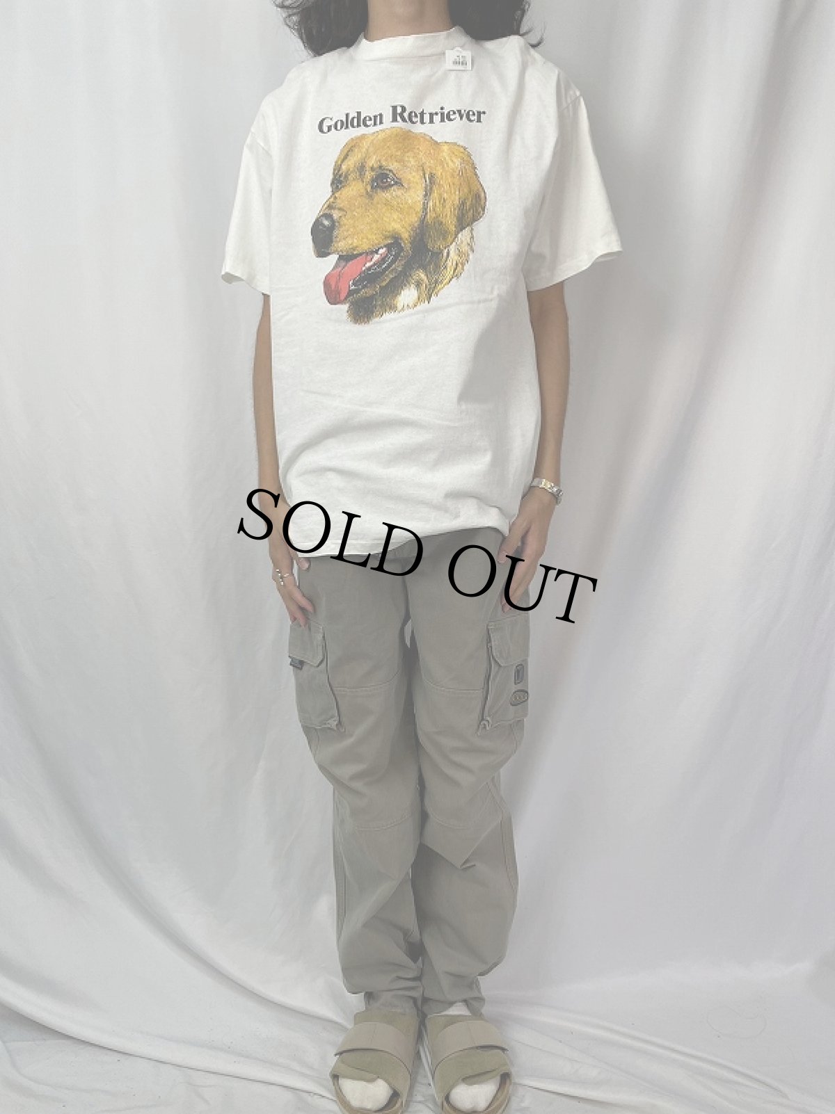 画像2: 90's "Golden Retriever" 犬プリントTシャツ (2)