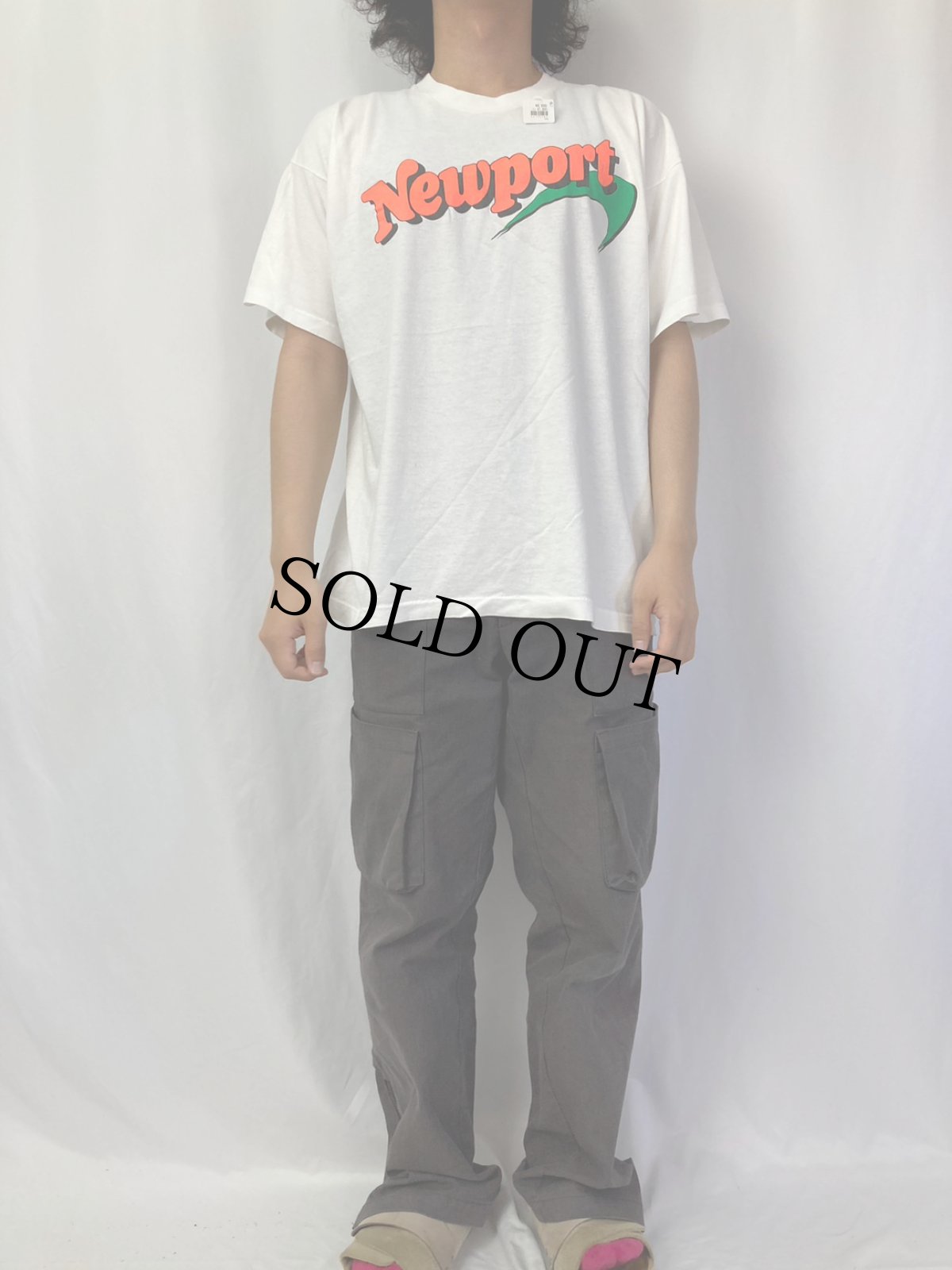 画像2: 80〜90's Newport ロゴプリントTシャツ XL (2)