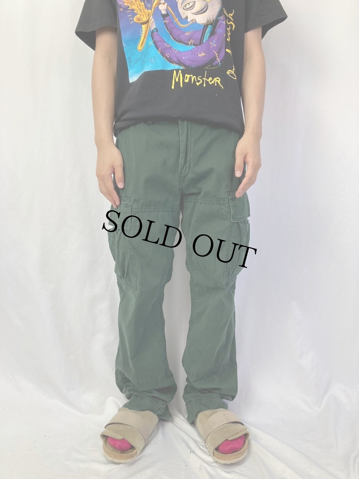 画像2: POLO Ralph Lauren ミリタリータイプ コットンカーゴパンツ W33 (2)