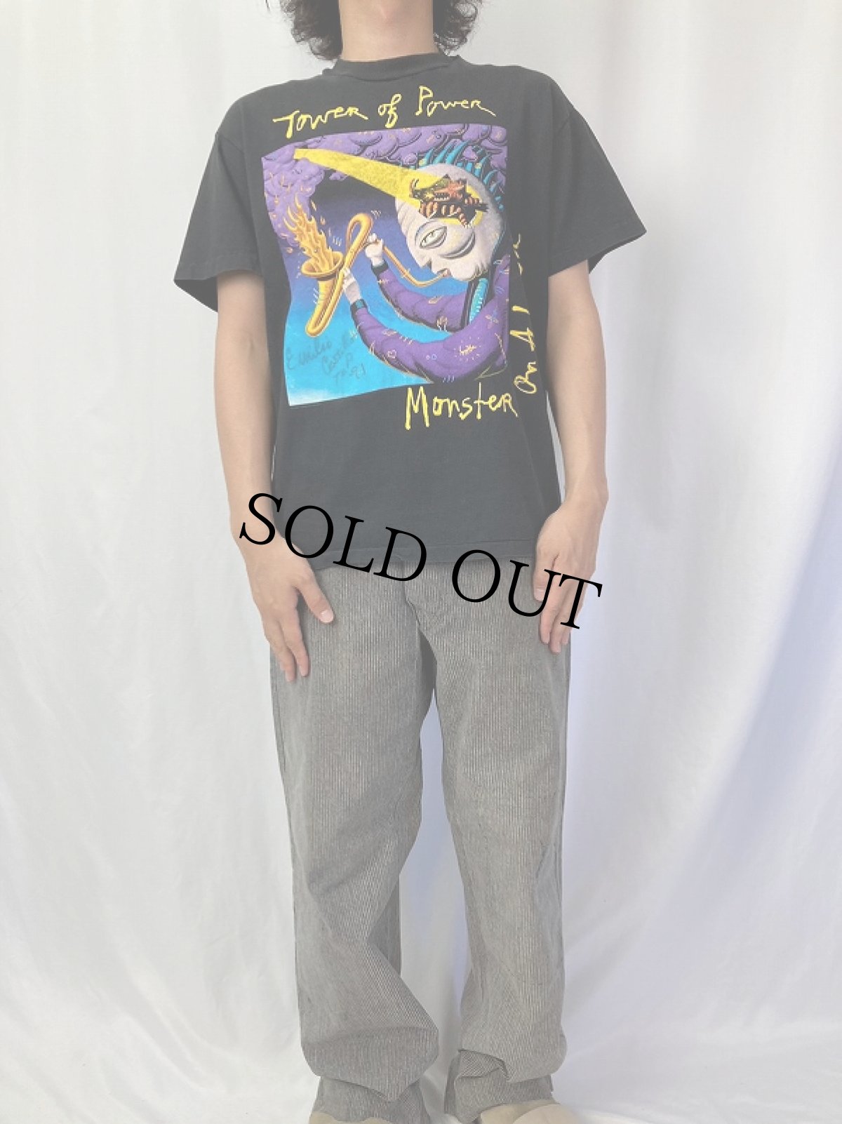 画像2: 90's Tower of Power USA製 "Monster On A Leash" ジャズファンクバンドTシャツ L (2)