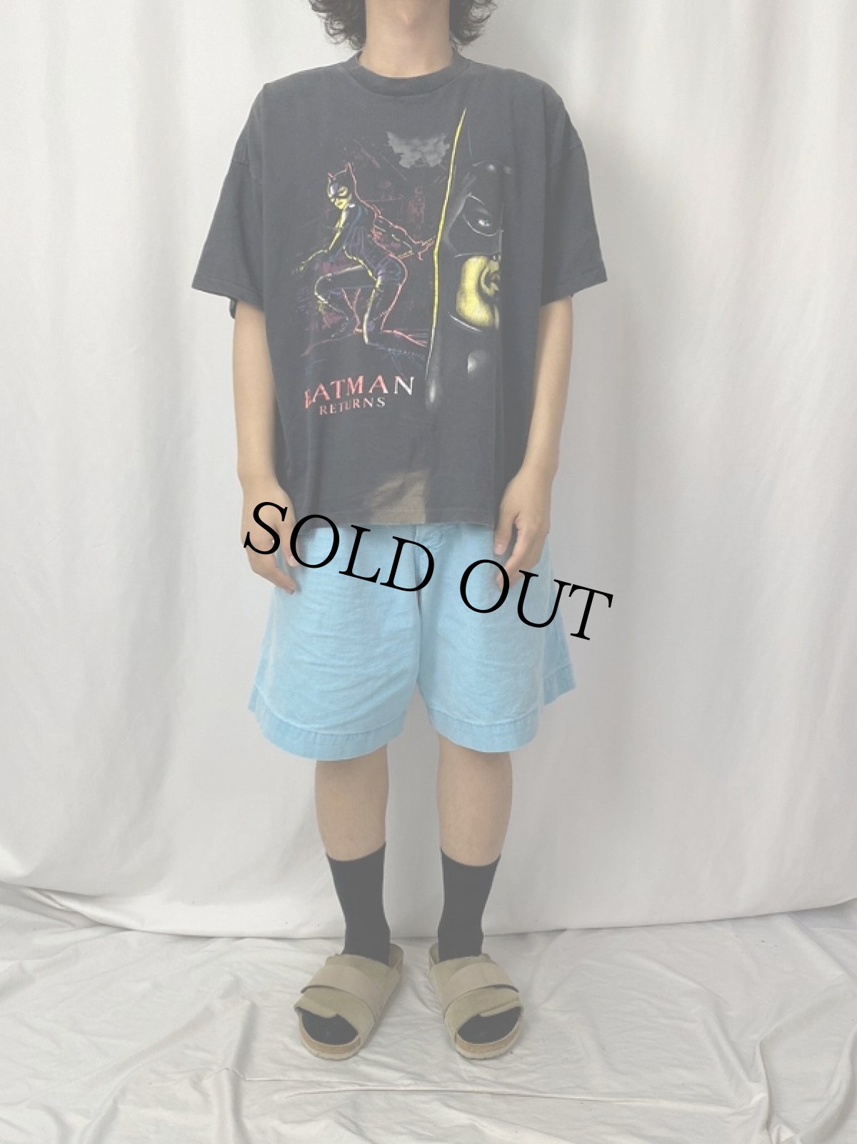 画像2: 90's BATMAN RETURNS USA製 キャラクタープリントTシャツ XL (2)