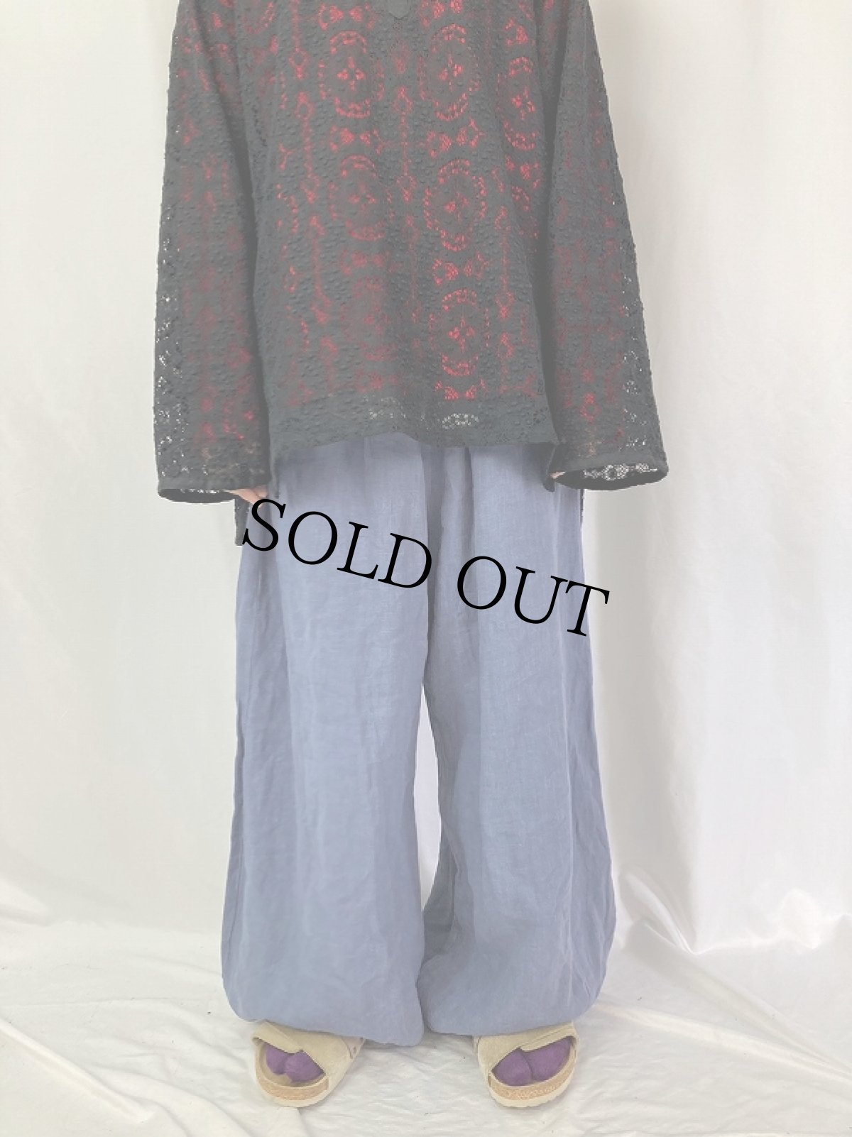 画像2: 80's〜 bryn WALKER USA製 リネンイージーバルーンパンツ L (2)