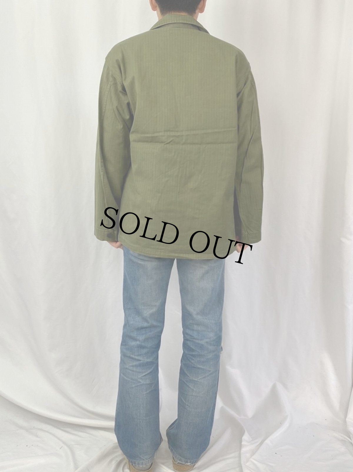 画像4: 40's U.S.ARMY 13スター M-43 HBTジャケット SMALL (4)