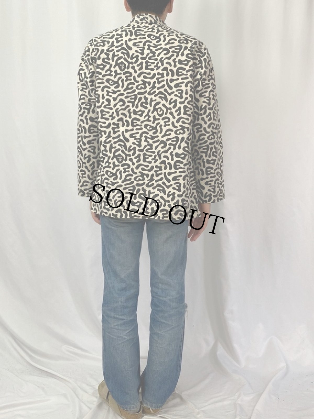 画像4: 70's 韓国 学生軍事訓練用 バクテリア迷彩 HBTシャツ (4)