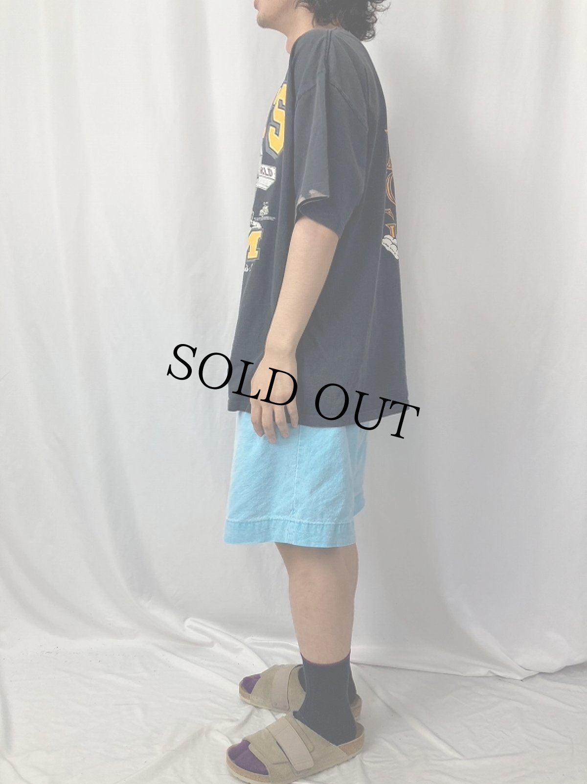 画像4: 90's LORD'S GYM "HIS PAIN YOUR GAIN" ジーザスプリントTシャツ BLACK XXL (4)