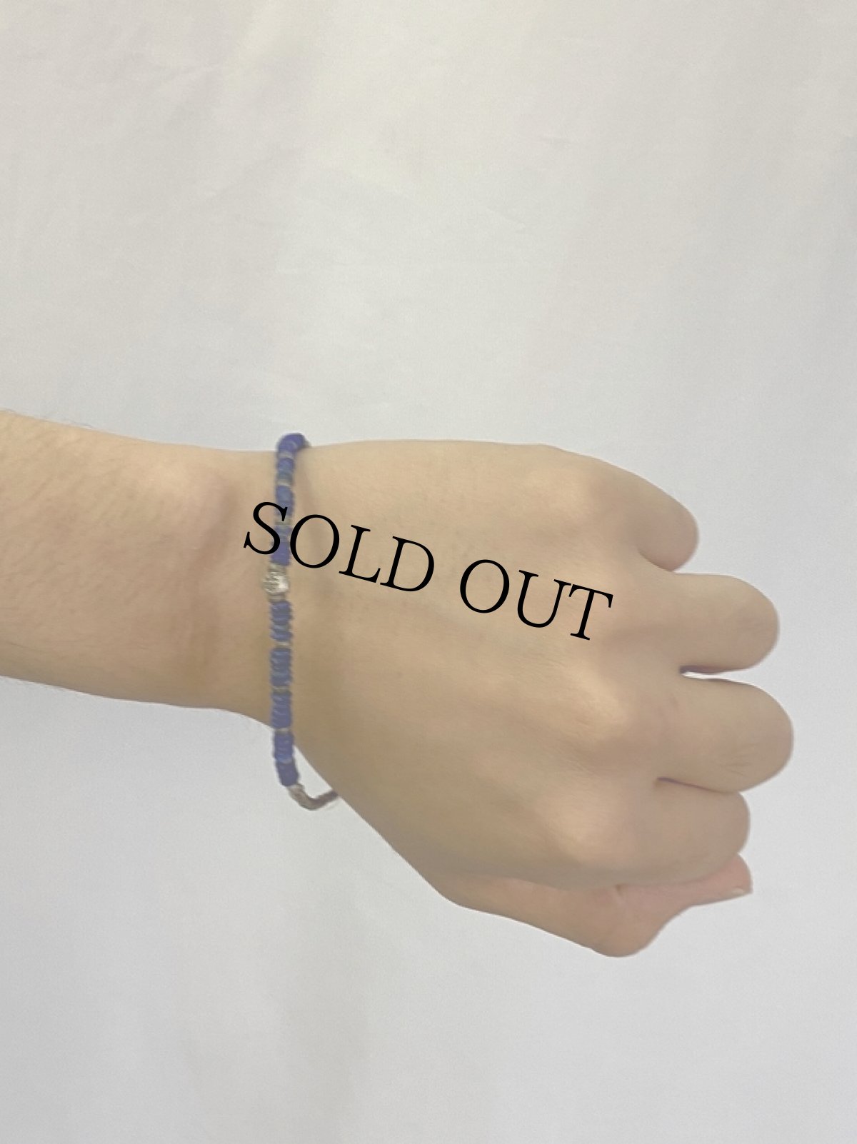 画像2: RORAN "Lapis × Old Silver × Grass Beads" ブレスレット (2)